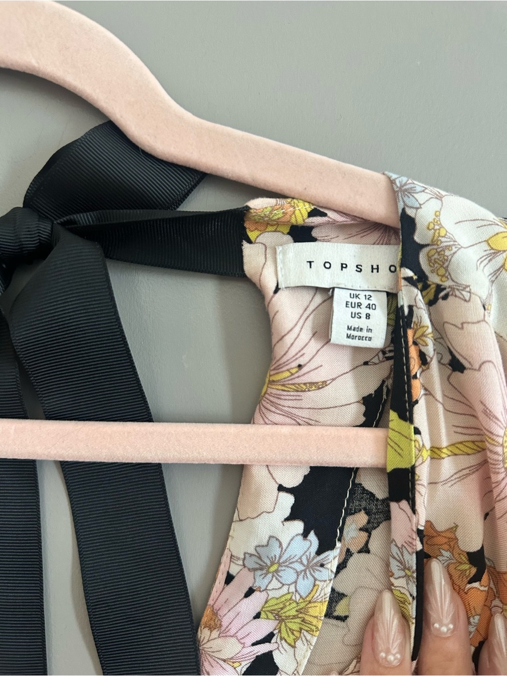 Topshop Floral 70s Midi Dress Size 8 - Picture 5 of 8